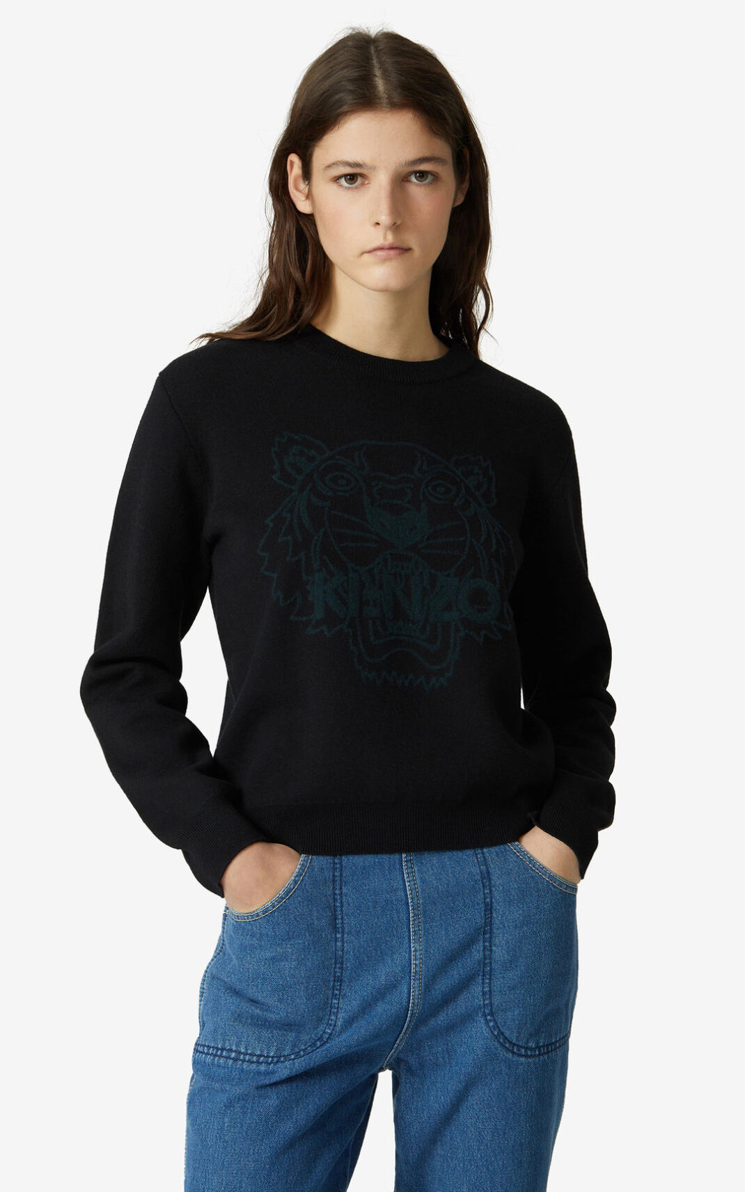 Pull Kenzo Femme Tiger Noir ICHEU-8305